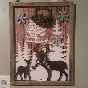 Maine holiday deer 3d picture .